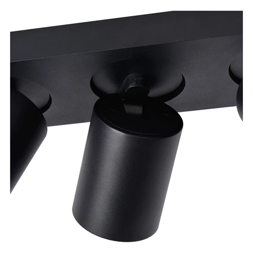 Lucide NIGEL - Spot plafond - LED Dim to warm - GU10 - 3x5W 2200K/3000K - Noir - détail 4